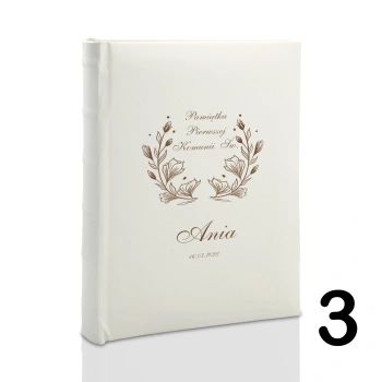 Album komunijny wsuwany na 100 zdjęć 15x21 personalizowany 5 wzorów